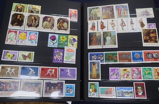 Eleven albums of mixed stamps